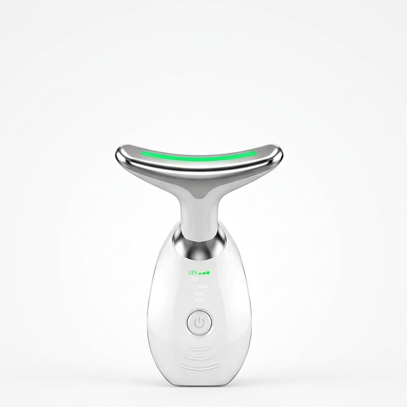 Masajeador Facial y de Cuello con Luz LED – Cuidado de la Piel en Casa ™